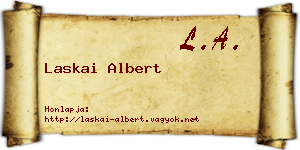 Laskai Albert névjegykártya